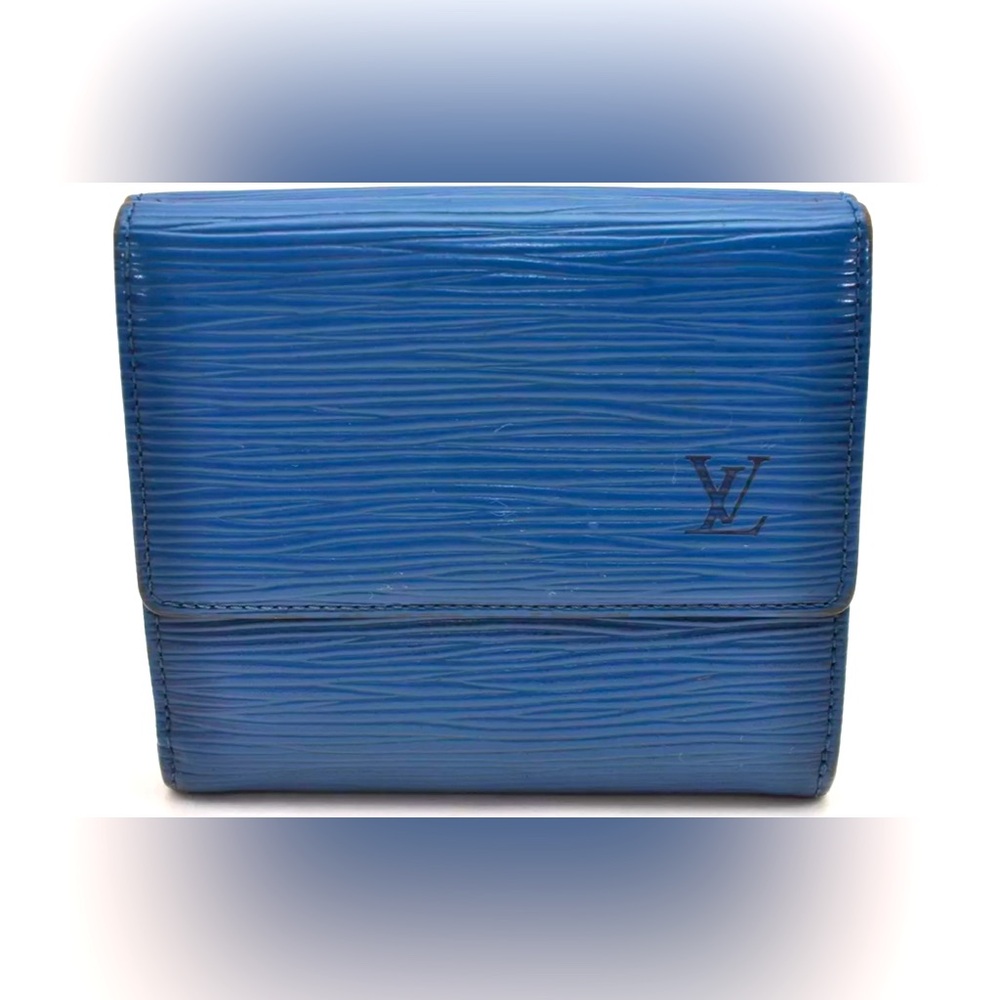 💙🔹 Louis Vuitton Epi Porte Monnaie Billets Cartes Credit Wallet 🔹💙